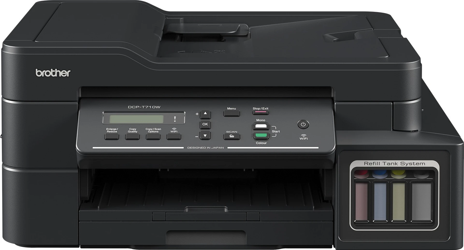 brother DCP-T710W IND Multi-function WiFi Color Ink Tank Printer (Color Page Cost: 26 Paise | Black Page Cost: 10 Paise | Borderless Printing) (4 Ink Bottles Included)
