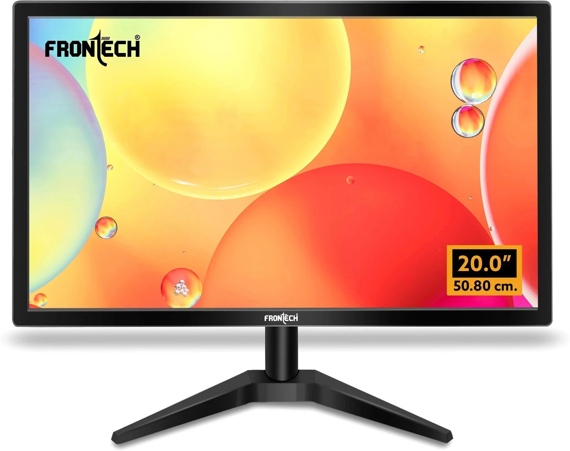 Frontech - 50.8 cm (20 inch) HD LED Backlit VA Panel Monitor (MON-0074) (Adaptive Sync, Response Time: 3 ms, 60 Hz Refresh Rate)