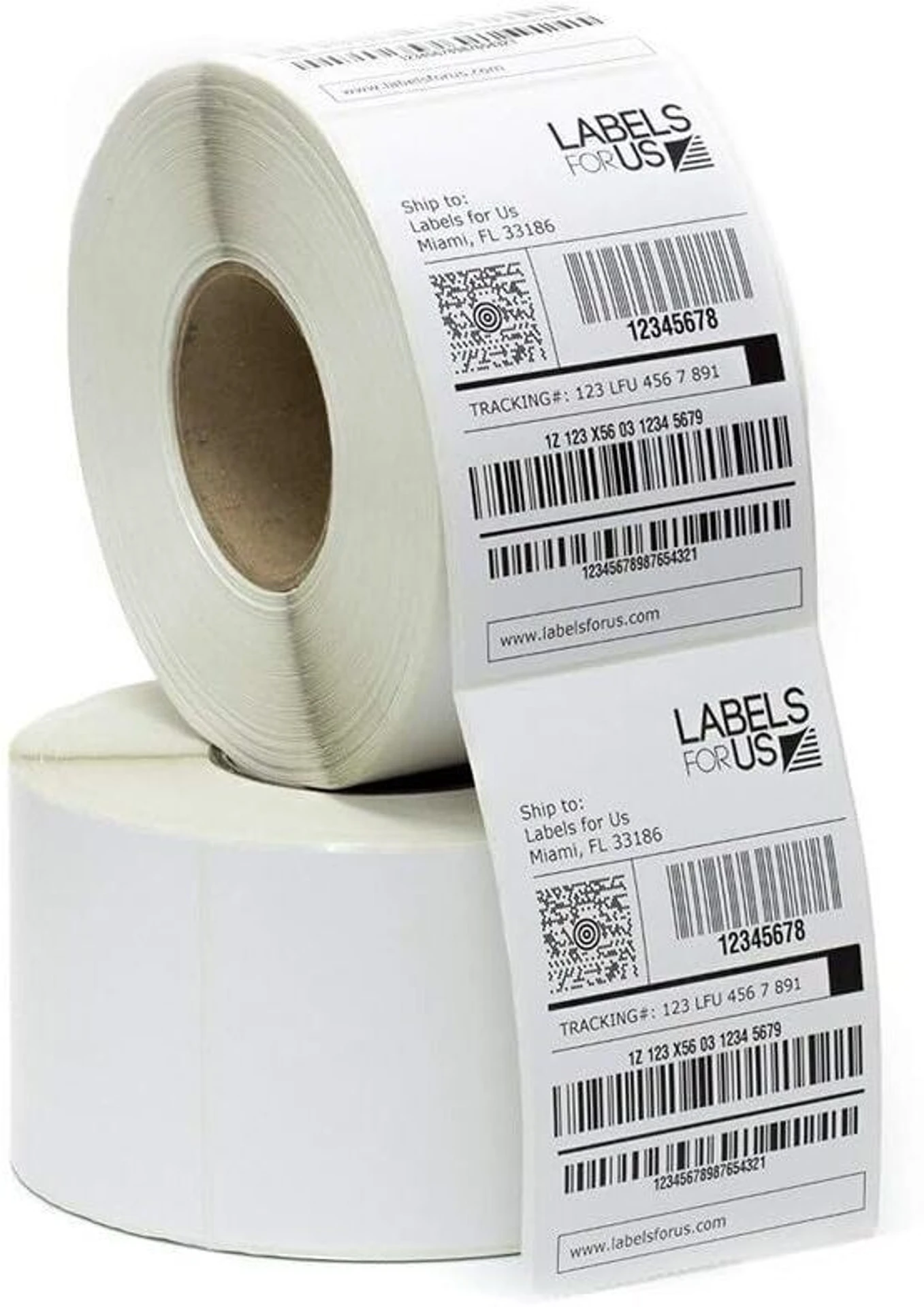 Yuvi PACK OF 2 SHIPPING LABEL SELF ADHESIVE DIIRECT THERMAL Paper Label (White)